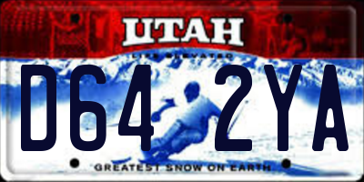 UT license plate D642YA