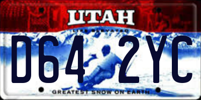 UT license plate D642YC