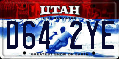 UT license plate D642YE