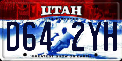 UT license plate D642YH