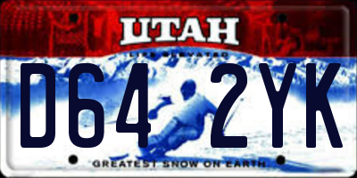 UT license plate D642YK