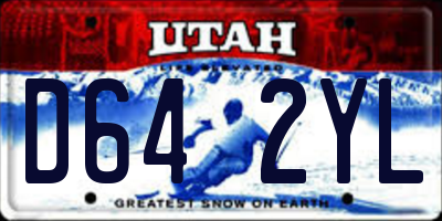 UT license plate D642YL