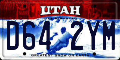 UT license plate D642YM