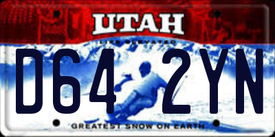UT license plate D642YN