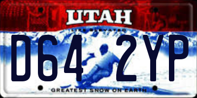 UT license plate D642YP