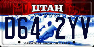 UT license plate D642YV