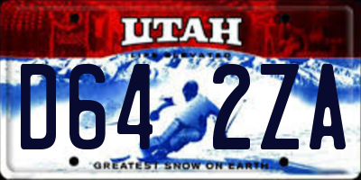UT license plate D642ZA