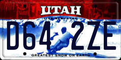 UT license plate D642ZE