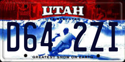 UT license plate D642ZI