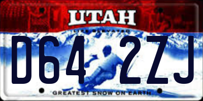 UT license plate D642ZJ