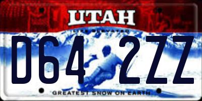 UT license plate D642ZZ
