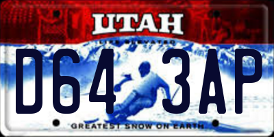 UT license plate D643AP