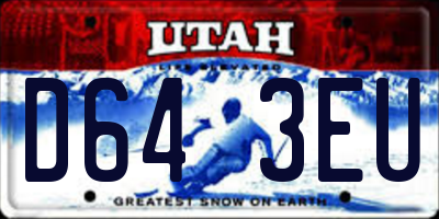 UT license plate D643EU