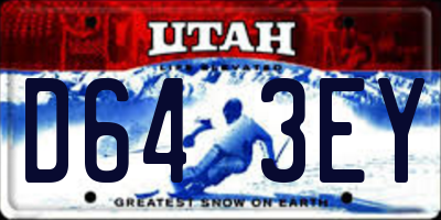 UT license plate D643EY