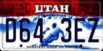 UT license plate D643EZ