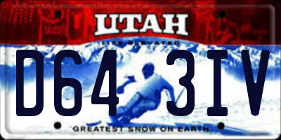 UT license plate D643IV