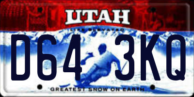 UT license plate D643KQ
