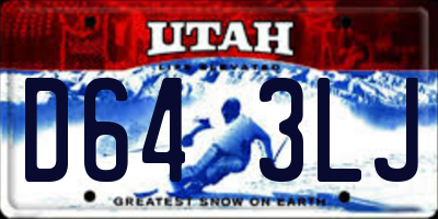 UT license plate D643LJ
