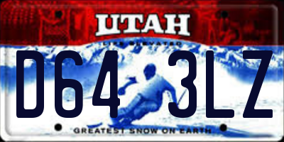 UT license plate D643LZ