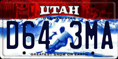 UT license plate D643MA