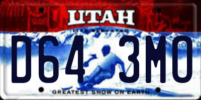 UT license plate D643MO