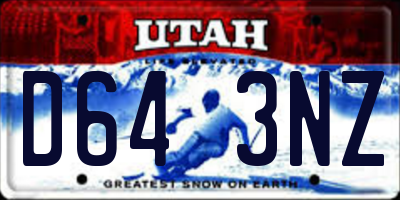 UT license plate D643NZ