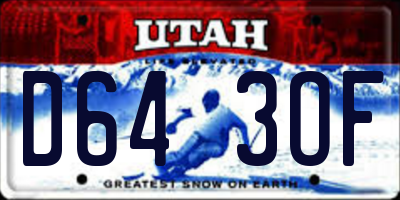 UT license plate D643OF