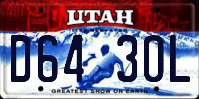 UT license plate D643OL