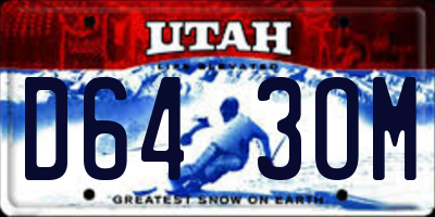 UT license plate D643OM