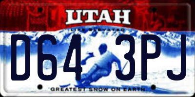 UT license plate D643PJ