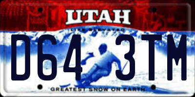 UT license plate D643TM