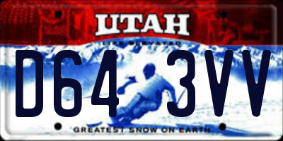 UT license plate D643VV