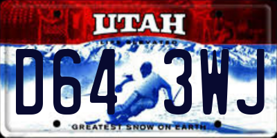 UT license plate D643WJ