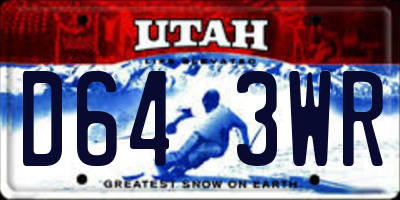 UT license plate D643WR
