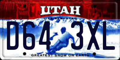 UT license plate D643XL