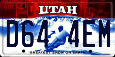 UT license plate D644EM