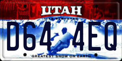 UT license plate D644EQ