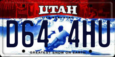 UT license plate D644HU
