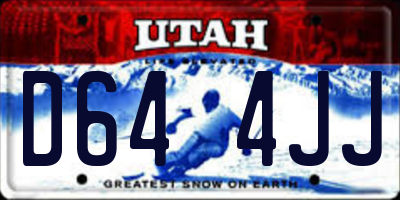 UT license plate D644JJ