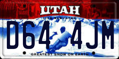 UT license plate D644JM