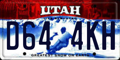 UT license plate D644KH
