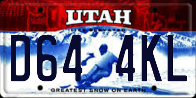 UT license plate D644KL