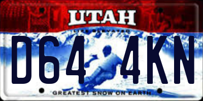 UT license plate D644KN