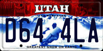 UT license plate D644LA