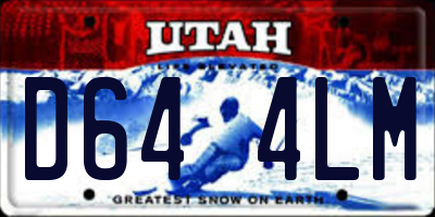 UT license plate D644LM