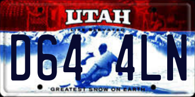 UT license plate D644LN