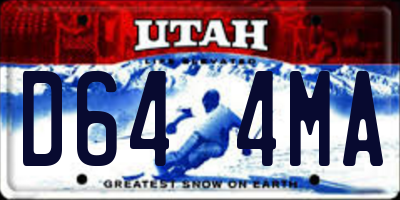 UT license plate D644MA