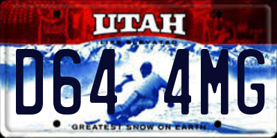 UT license plate D644MG