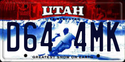 UT license plate D644MK