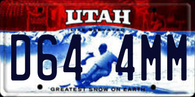 UT license plate D644MM